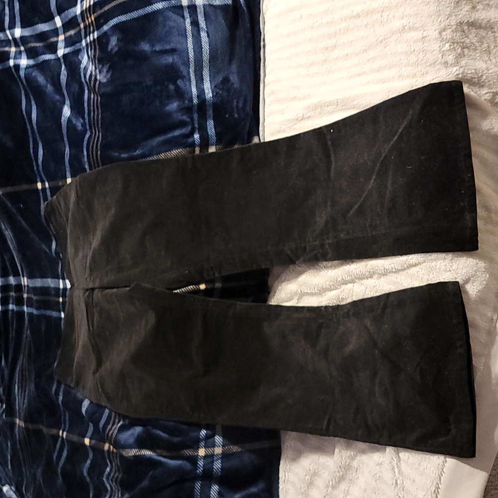 Black velvet pants